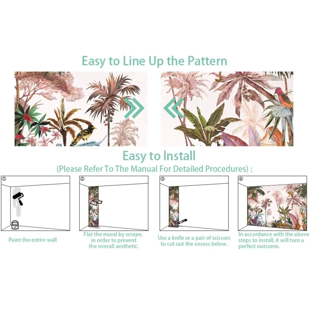 Tropical Jungle Rainforest Wallpaper Mural 161